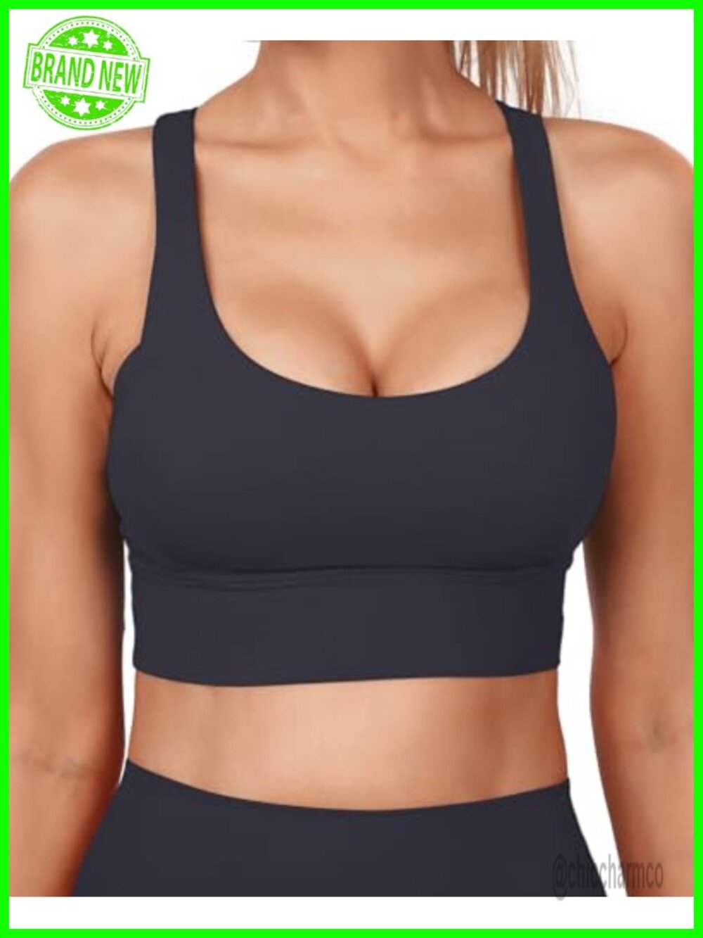 Women's Padded Strappy Sports Bra Low-Medium Support Removable Pads